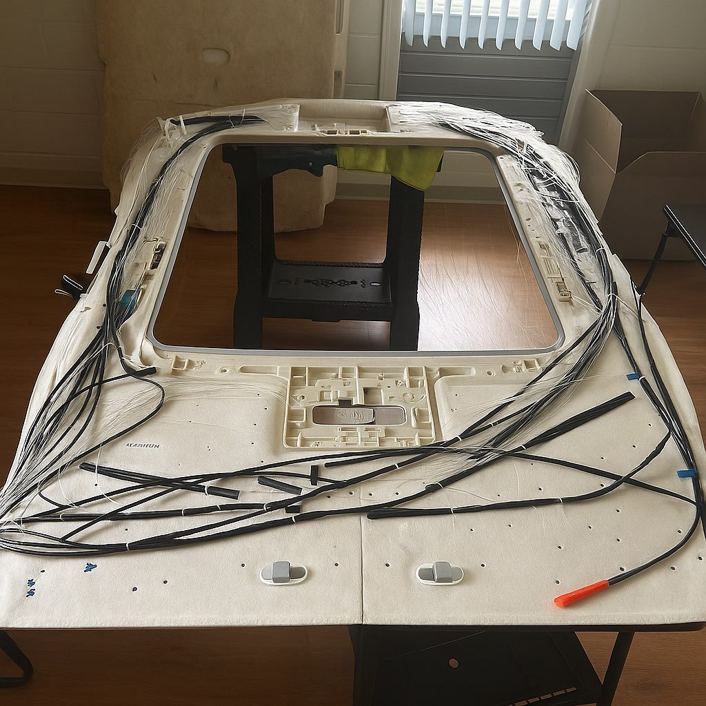 Starlight headliner dense galaxy pattern in sedan